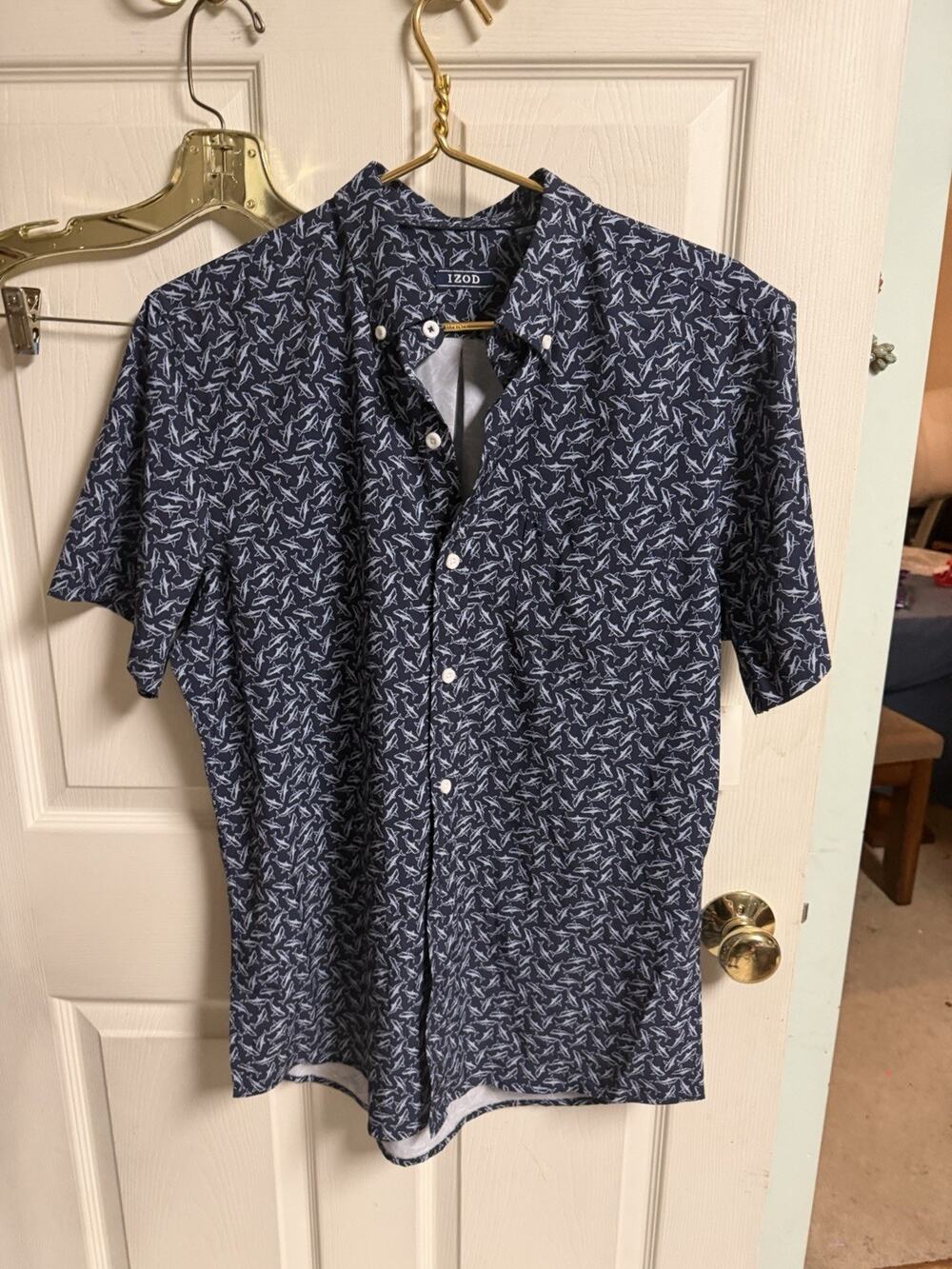 NWT JOHNNIE-O $125 TOTTENHAM HANGIN' OUT BUTTON DOWN SHIRT WAKE SZ Med 44w Fish